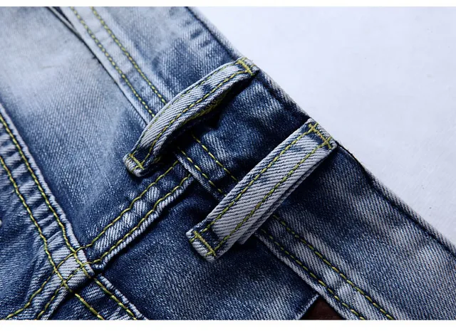 Diesel Azul Marrom Lavado Médio Denim Desgastado Costura Superior Amarela Contraste Jeans 9