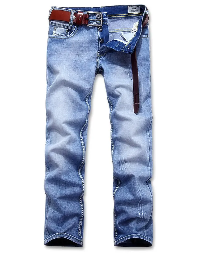 Diesel Azul Marrom Lavado Médio Denim Desgastado Costura Superior Amarela Contraste Jeans 12