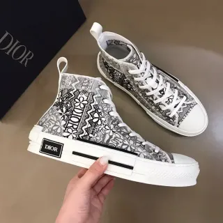 Dior B23 High-Top Monogram Print Lifestyle Sneakers