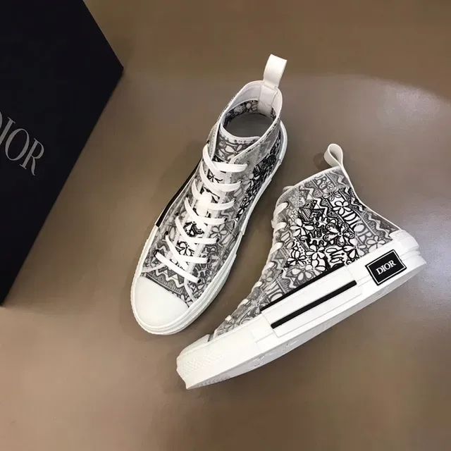 Dior B23 High-Top Monogram Print Lifestyle Sneakers 4