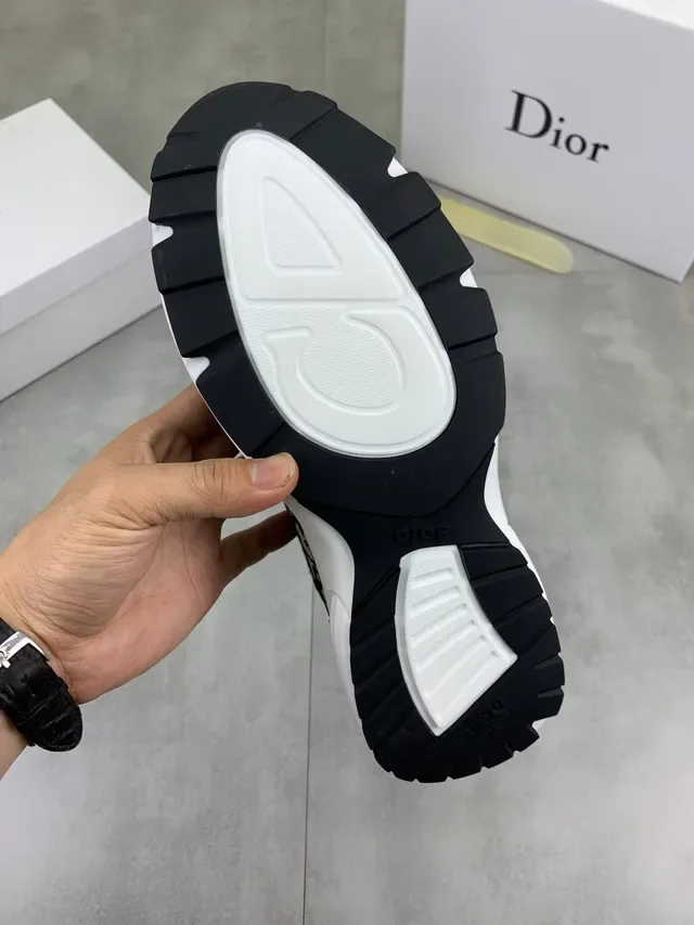 Dior B23 Monogram Sneakers Lifestyle Noir et Beige 2