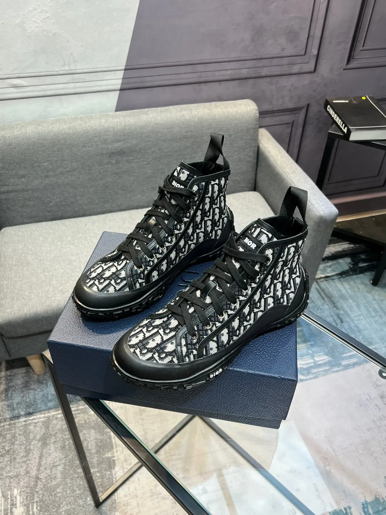 Dior B23 Monogram Sneakers Lifestyle Hautes 4