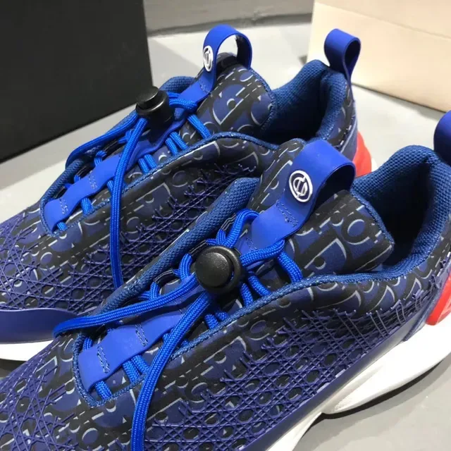 Dior B23 Monogram Perforated Blue Lifestyle Sneakers 5