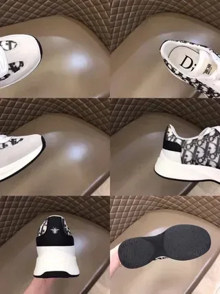 Dior B23 Monogram White and Black Lifestyle Sneakers 2