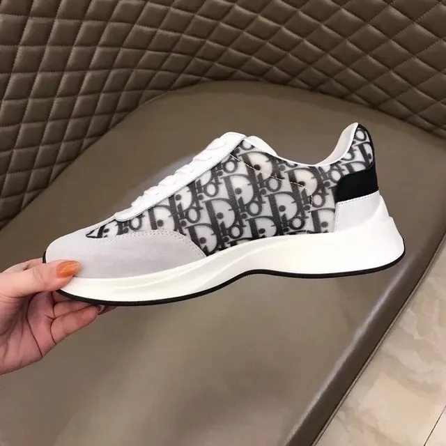 Dior B23 Monogram White and Black Lifestyle Sneakers 6