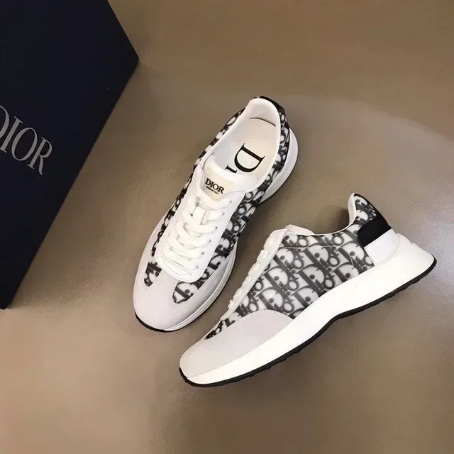 Dior B23 Monogram White and Black Lifestyle Sneakers 8