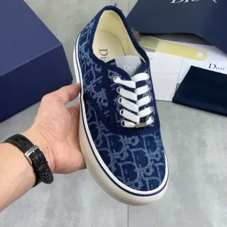 Dior B23 Navy Monogram Jacquard Lifestyle Sneakers