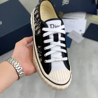 Dior B23 Oblique Jacquard Black and White Lifestyle Sneakers