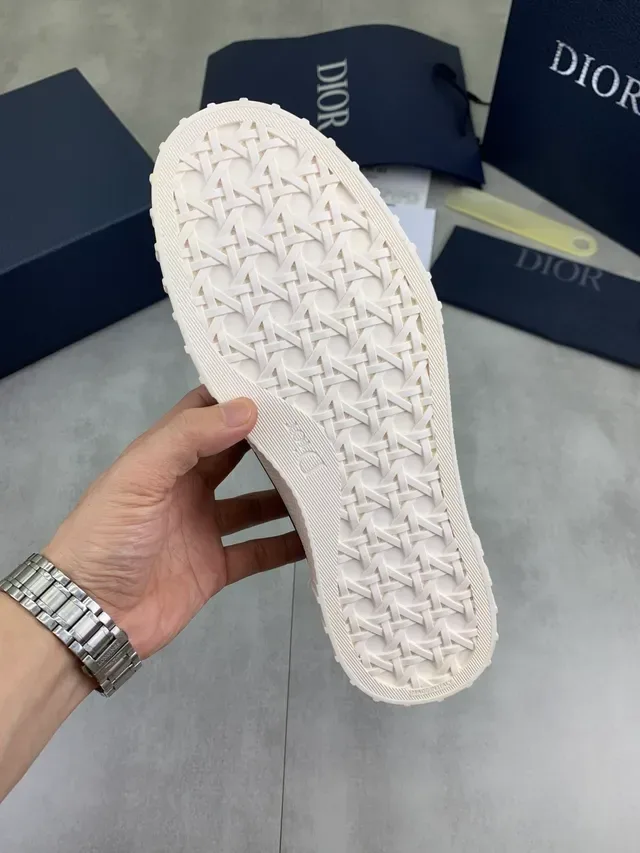 Dior B23 Oblique Jacquard Black and White Lifestyle Sneakers 3