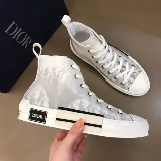 Dior B23 Transparent Monogram High-Top Lifestyle Sneakers