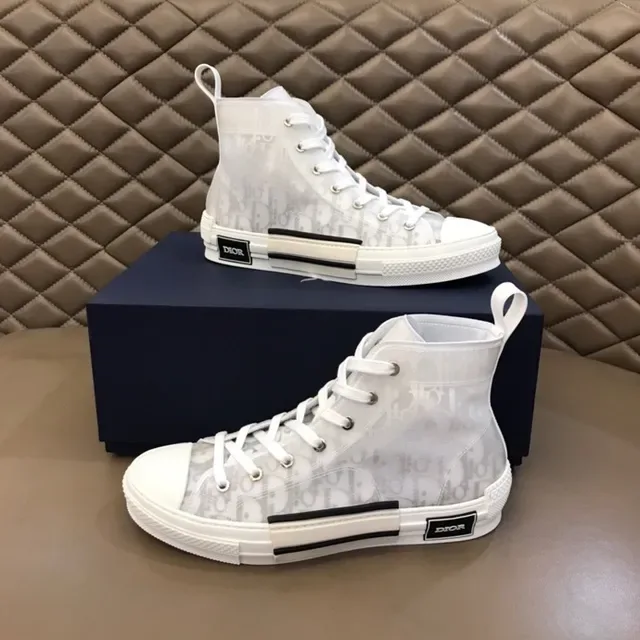 Dior B23 Transparent Monogram High-Top Lifestyle Sneakers 4