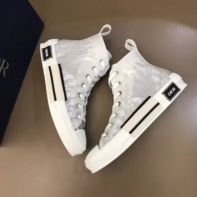 Dior B23 Transparent Monogram High-Top Lifestyle Sneakers 7