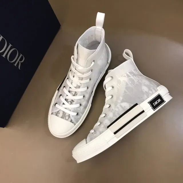 Dior B23 Transparent Monogram High-Top Lifestyle Sneakers 9