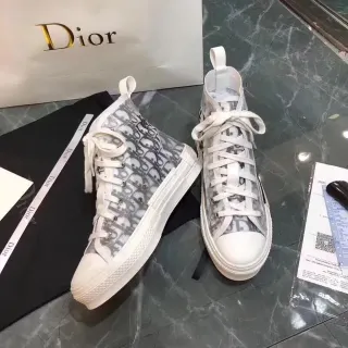 Dior B23 Transparent Monogram High-Top Lifestyle Sneakers