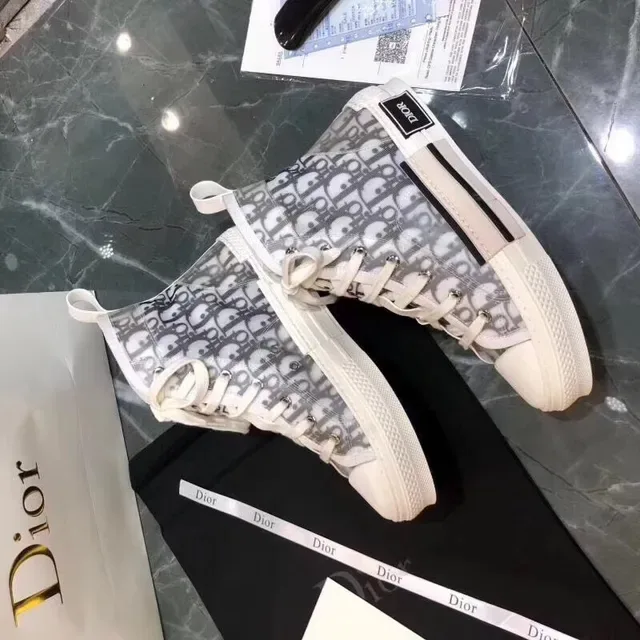 Dior B23 Transparent Monogram High-Top Lifestyle Sneakers 2