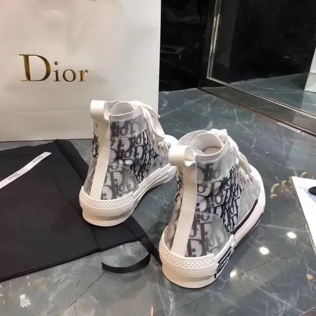 Dior B23 Transparent Monogram High-Top Lifestyle Sneakers 3