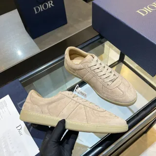 Dior B27 Sneakers Lifestyle Beige Marron à Panneaux en Daim Basses