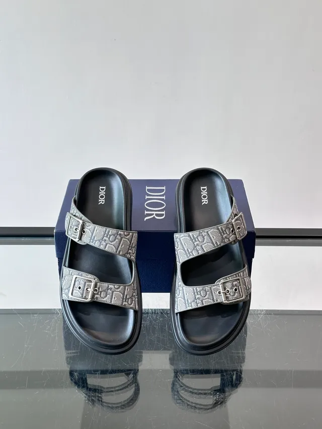 Dior B27 Monogram Double-Strap Buckle Casual Sandals 3