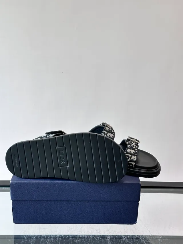 Dior B27 Monogram Double-Strap Buckle Casual Sandals 5