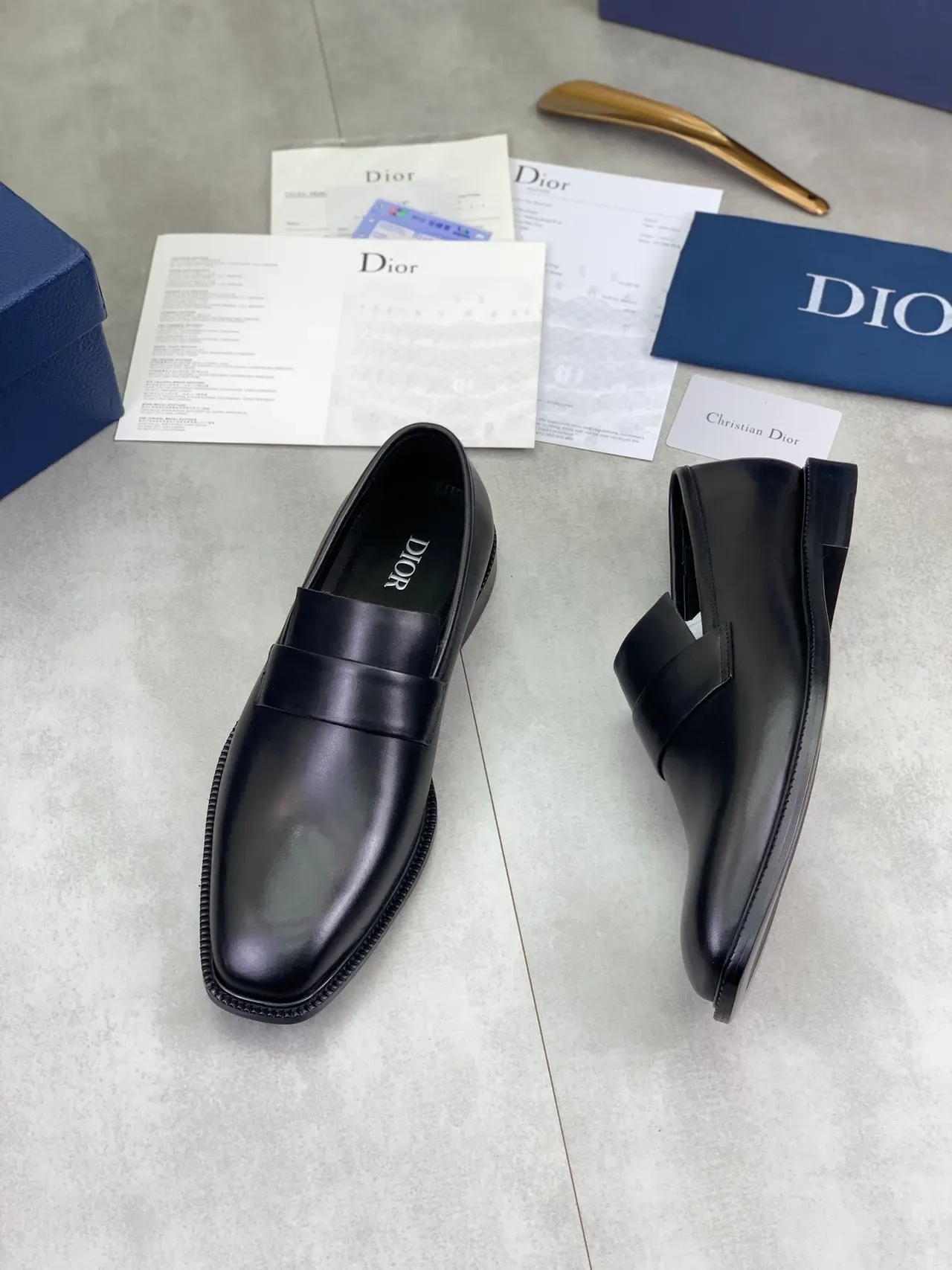 Dior Black Leather Penny Style Loafer 4