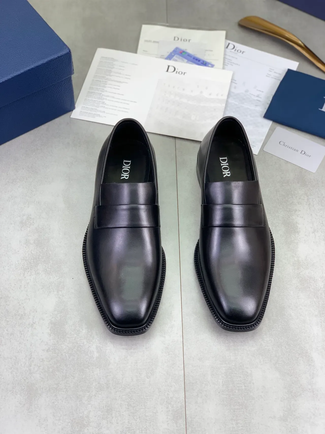 Dior Black Leather Penny Style Loafer 5