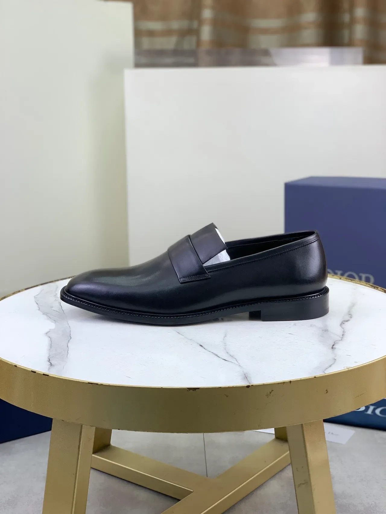 Dior Black Leather Penny Style Loafer 6