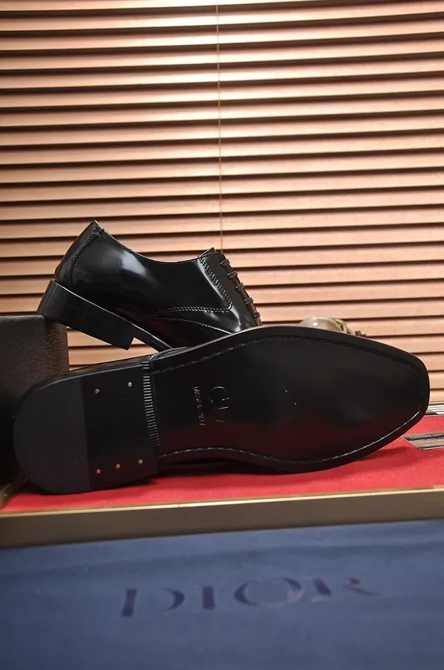 Dior Black Patent Cap-Toe Oxford Shoes 3