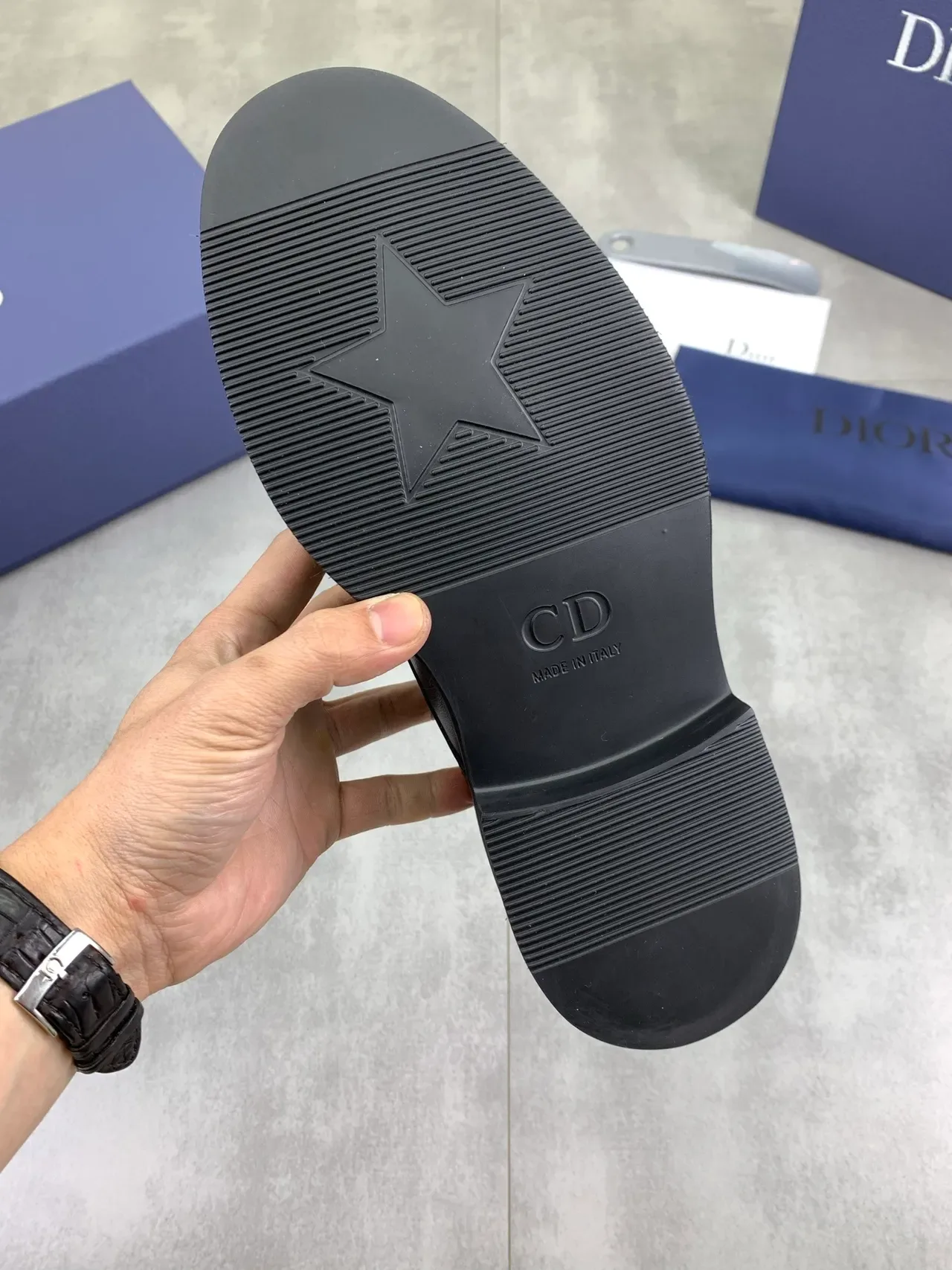 Dior Black Wingtip Full Perforation Brogue 3