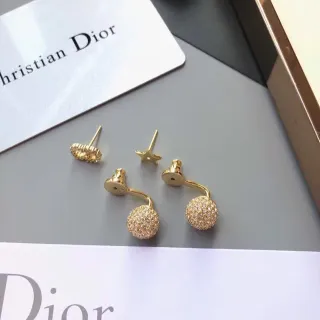 Dior Bobby and Rose des Vents Gold-Tone Pavé Crystal Earrings