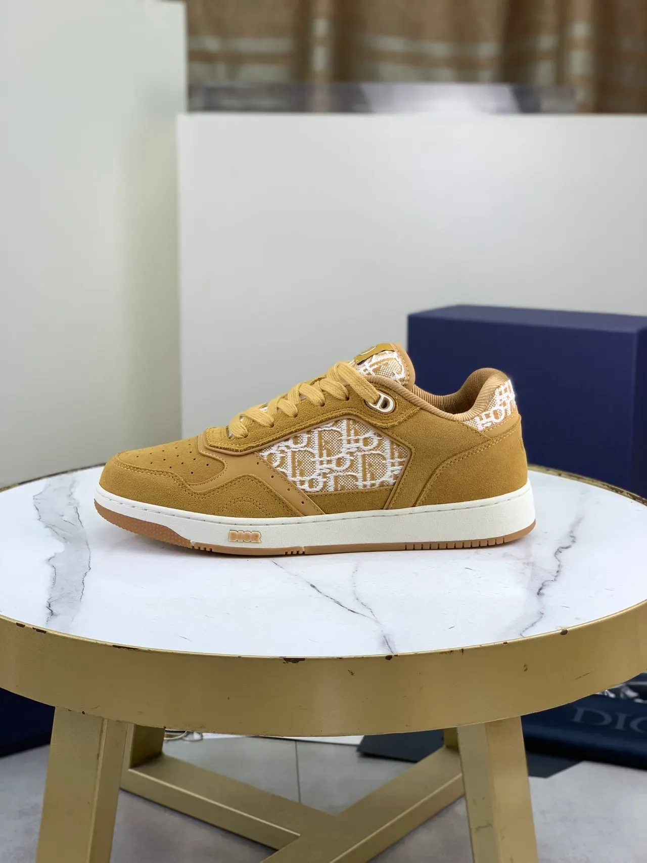 Dior Brown White Suede Upper Oblique Monogram Panel Lifestyle Sneakers 5