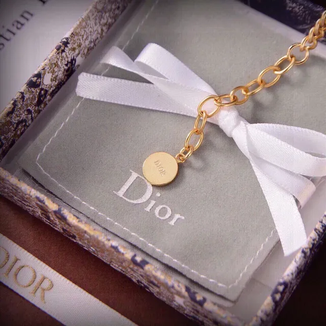 Dior CD Icon Bracelet Chaîne Curb Émail Rouge Or 4
