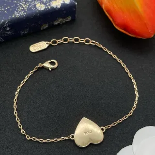 Dior Pendentif Cœur Bracelet Chaîne Doré