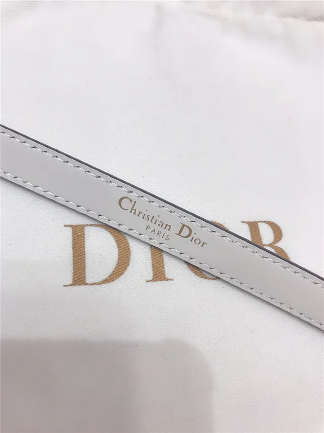 Dior J'Adior Correa de cuero negra y dorada con placa de logo estrecha 18