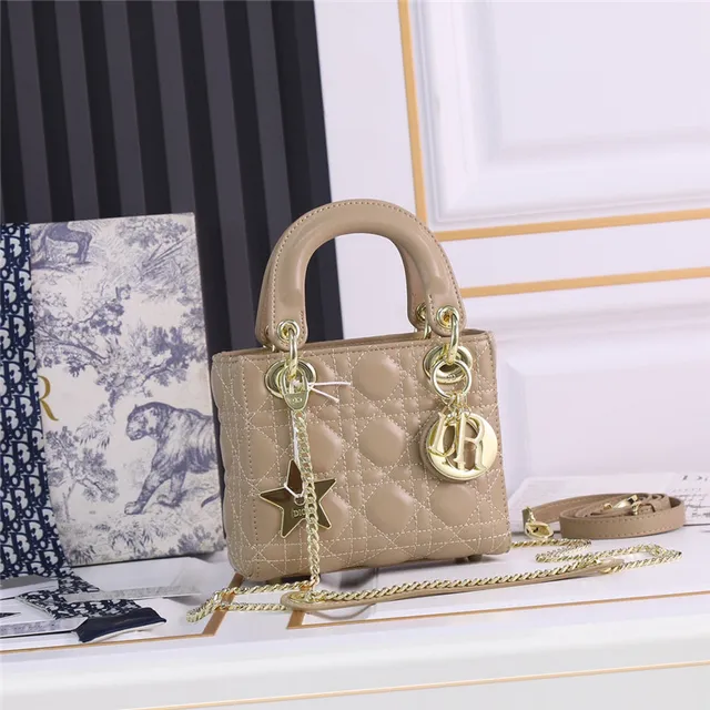 Dior Lady Black Silver Quilted Cannage Top-Handle Handbag 19