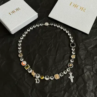 Collier Dior Multi-Charm Cristal Emaillé