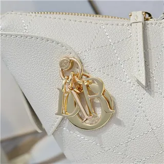Dior Navy Beige Monogram Canvas Drawstring Closure Hobo Bag 9