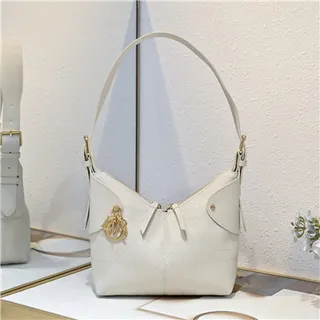 Dior Navy Beige Monogram Canvas Drawstring Closure Hobo Bag 10