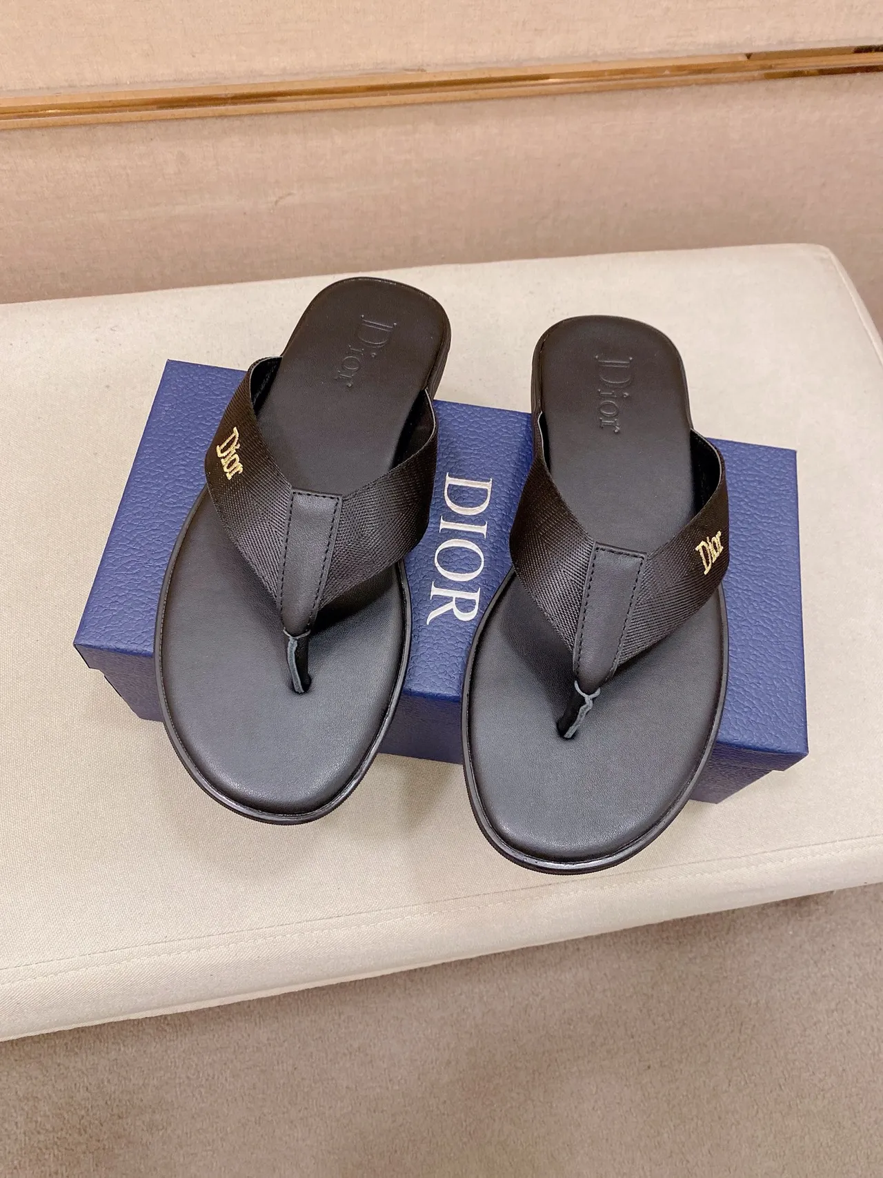 Dior Oblique Monogram Thong Slippers 7