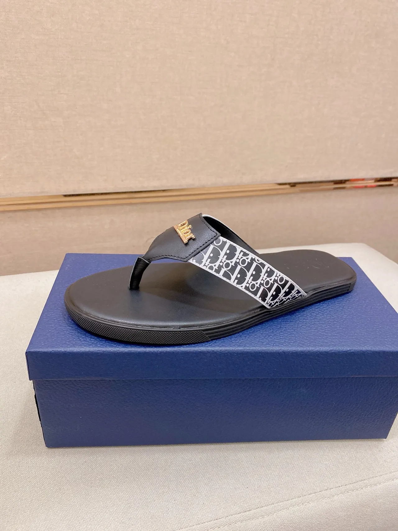 Dior Oblique Monogram Thong Slippers 12