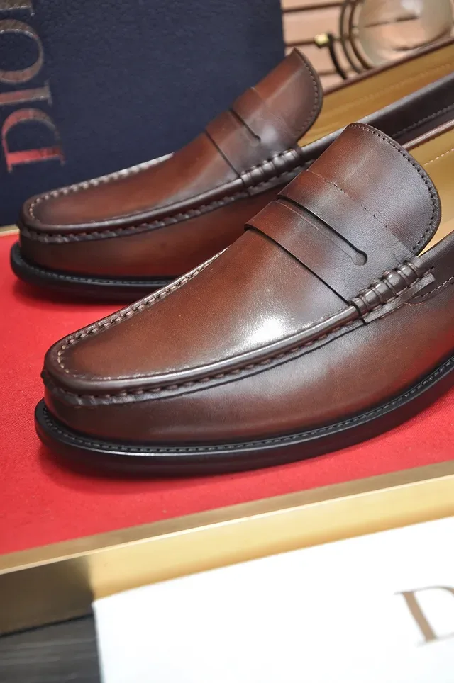 Dior Penny Loafer Brown Leather Loafers 2