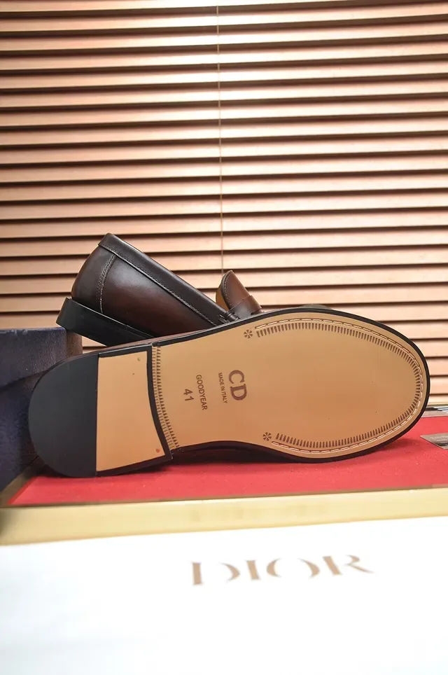 Dior Penny Loafer Brown Leather Loafers 3
