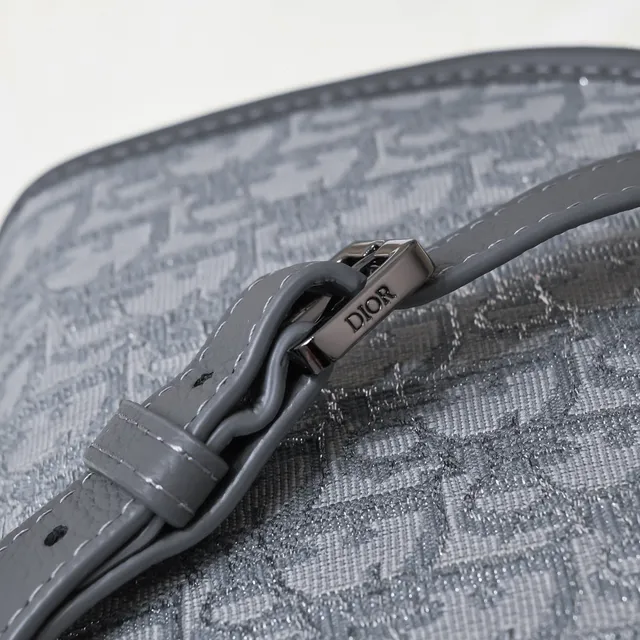 Dior Saddle Black Structured Silhouette Textured Leather Saddle Bag 14