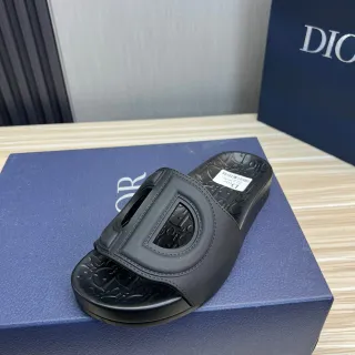 Dior Slide Black Molded Rubber Slipper