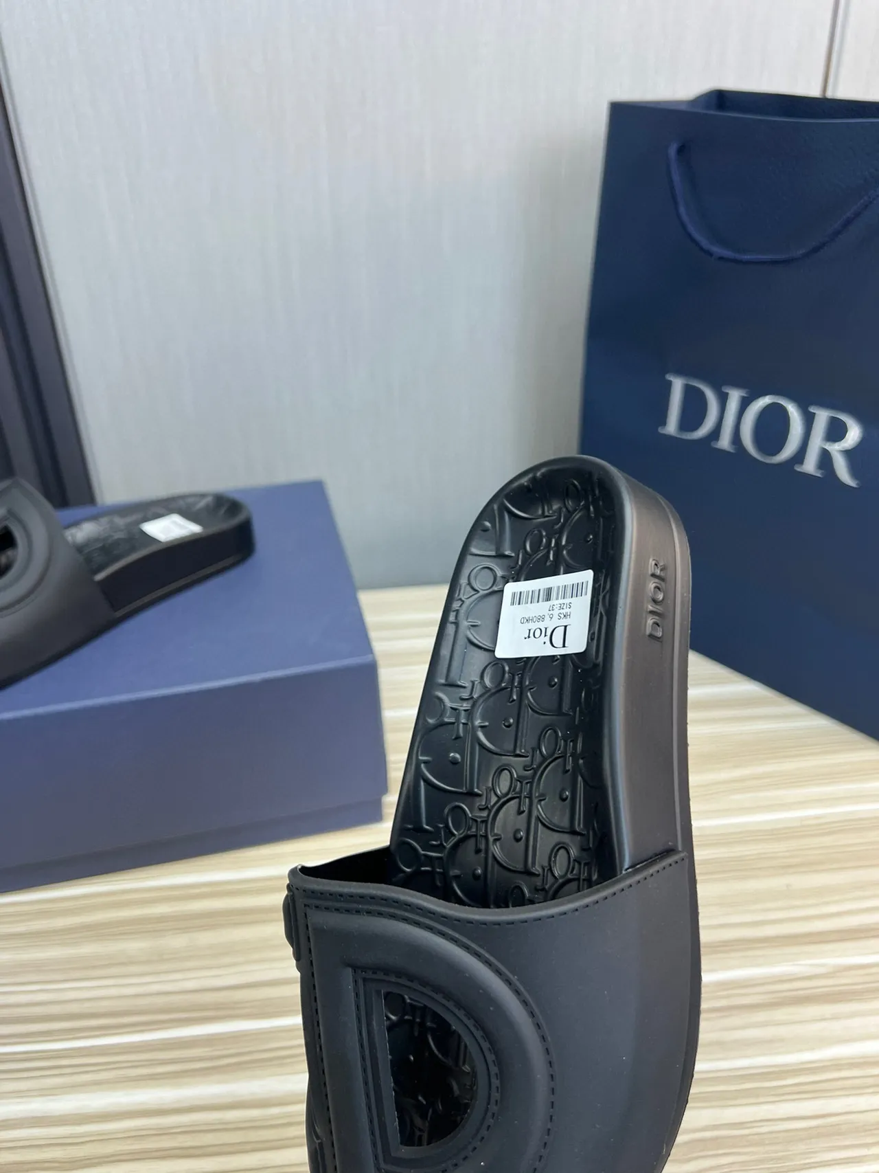 Dior Slide Black Molded Rubber Slipper 2