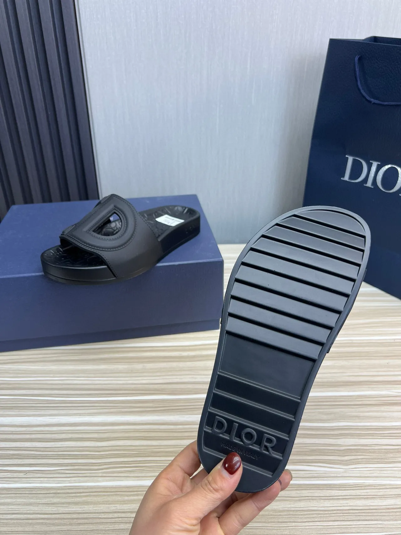 Dior Slide Black Molded Rubber Slipper 3