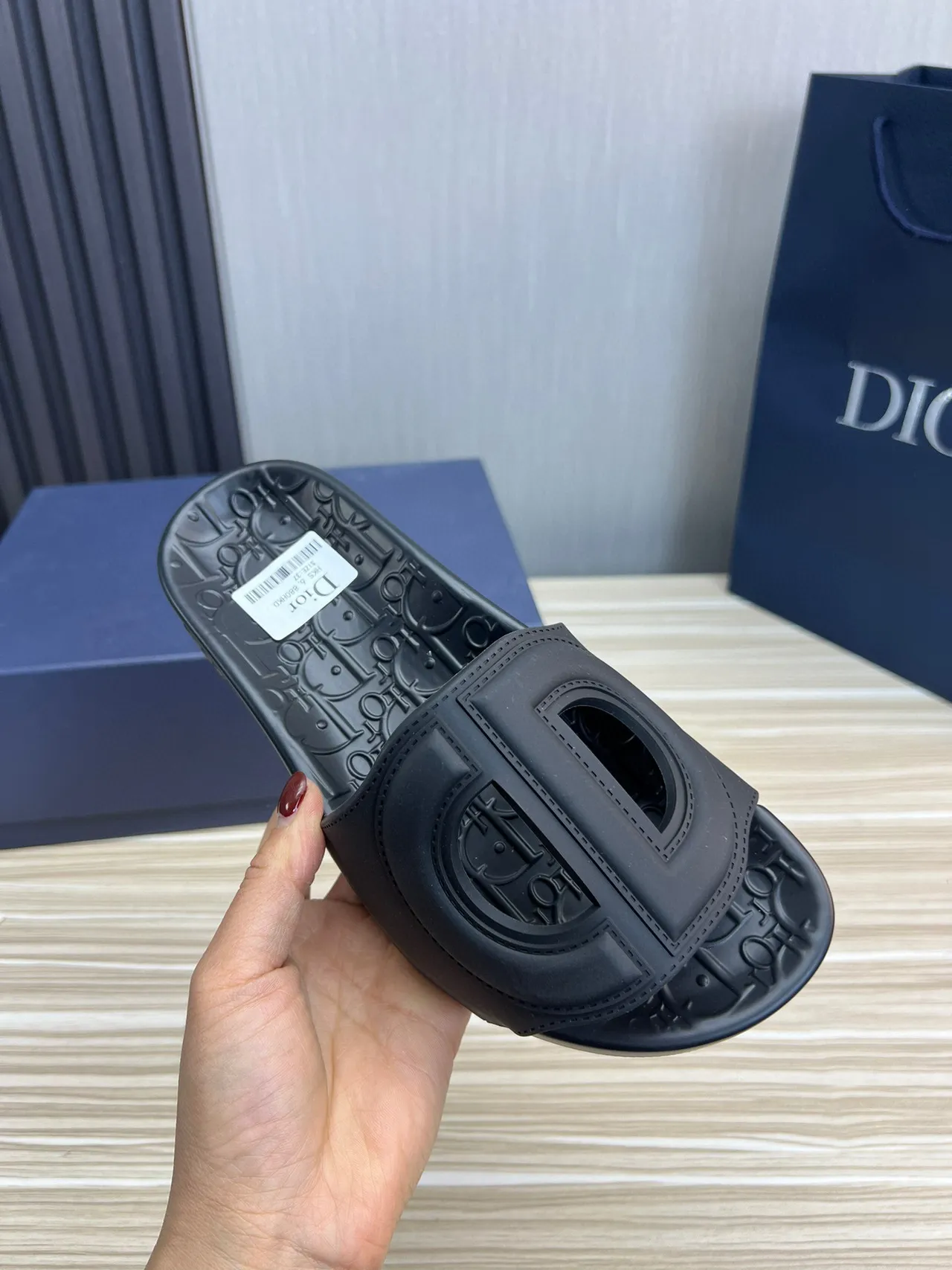 Dior Slide Black Molded Rubber Slipper 4
