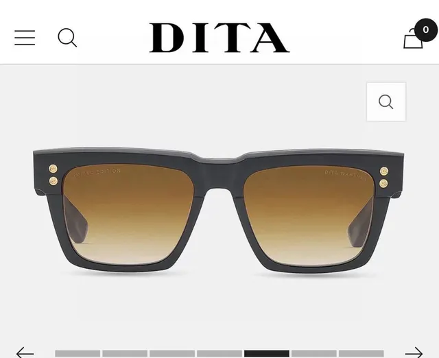 DITA Warthen Limited Edition Matte Black Square Sunglasses 6