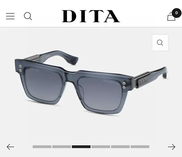 DITA Warthen Limited Edition Matte Black Square Sunglasses 7