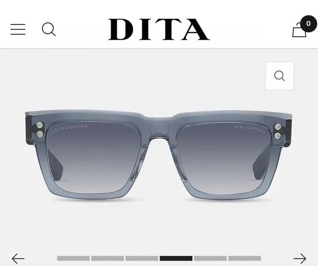 DITA Warthen Limited Edition Matte Black Square Sunglasses 8