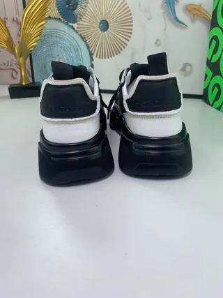 Dolce & Gabbana Black White Sole Monogrammed Side Panel Chunky Sneakers 7